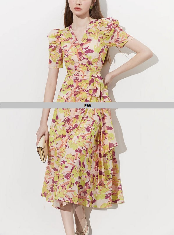 DR23902 Wrap Dress/Pre-order