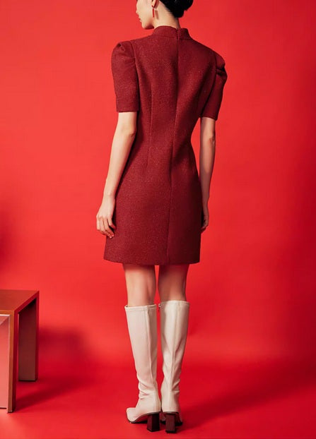 DR235309 Tweed Cheongsam/Pre-order