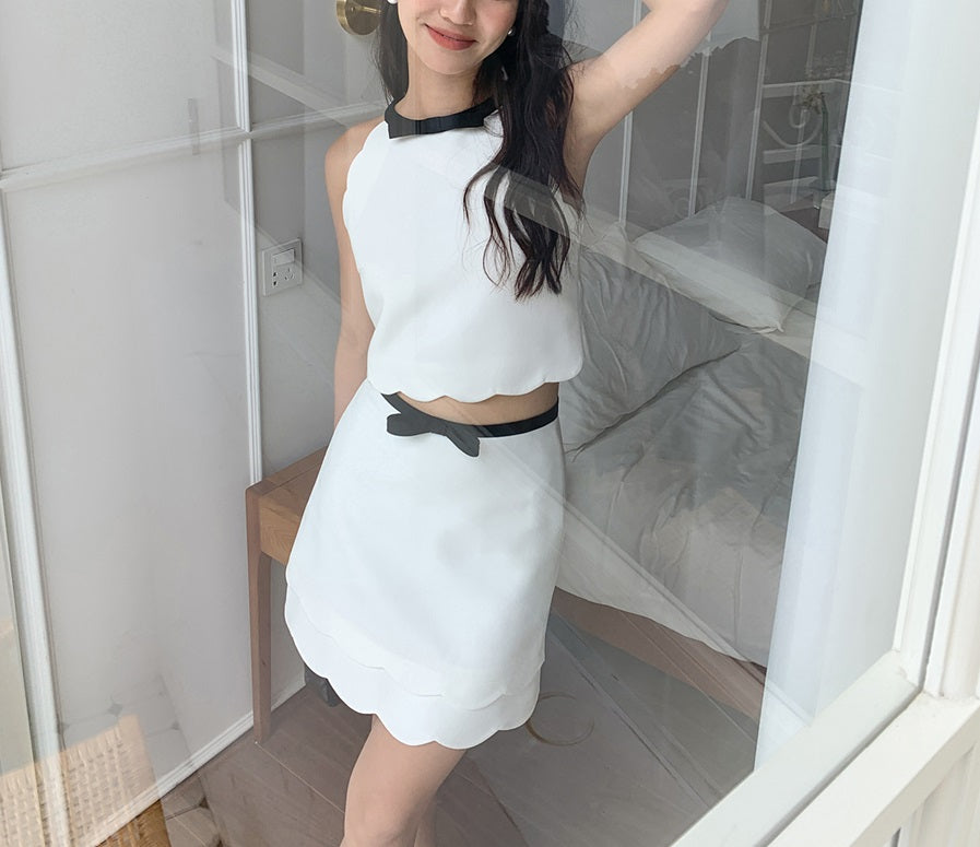 DR23283 White Top/White Skirt(Pre-order)