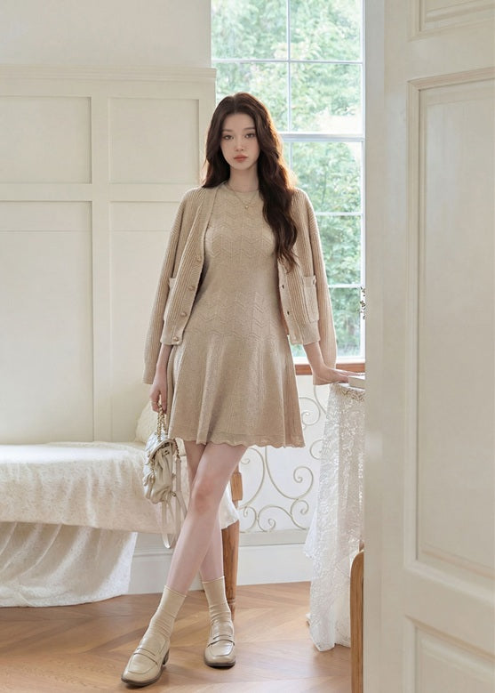 DR236049 Knit Cardigan/Dress{Pre-order}