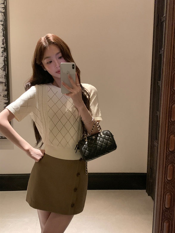 DR236303 Knit Top/Pre-order 2 colours