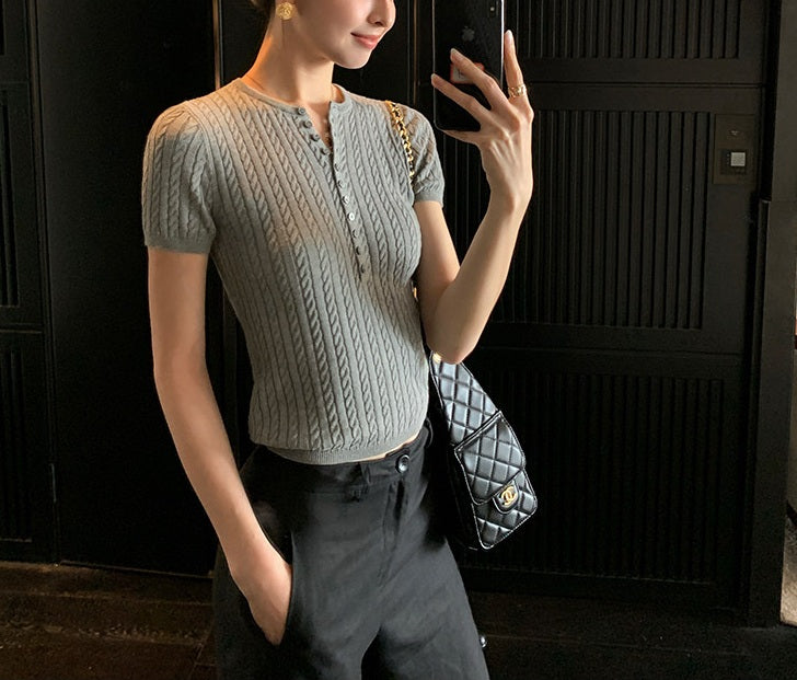 DR236065 Knit Top/Pre-order 4 colours