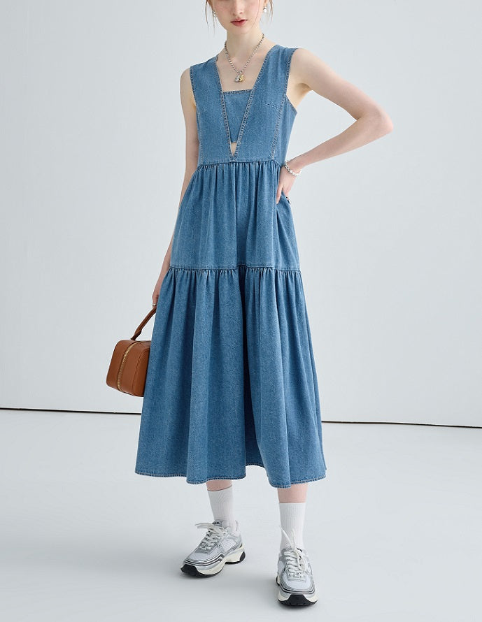 DR23885 Denim Dress/Pre-order