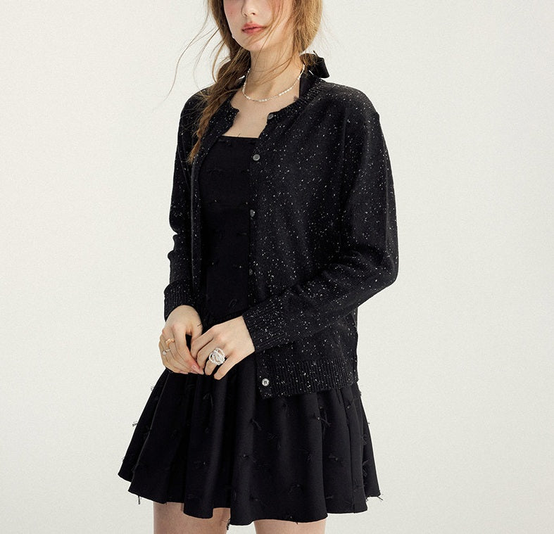 DR235833 Knit Dress+Cardigan {Pre-order}