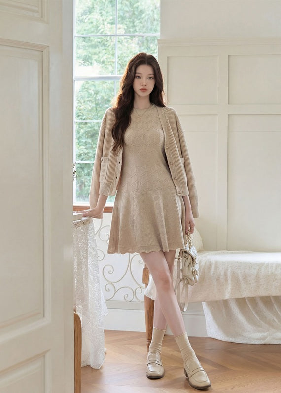 DR236049 Knit Cardigan/Dress{Pre-order}