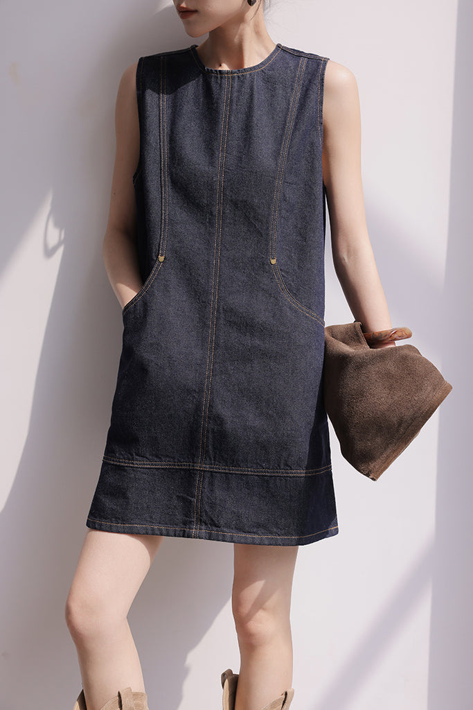 DR235528 Denim Dress/Pre-order
