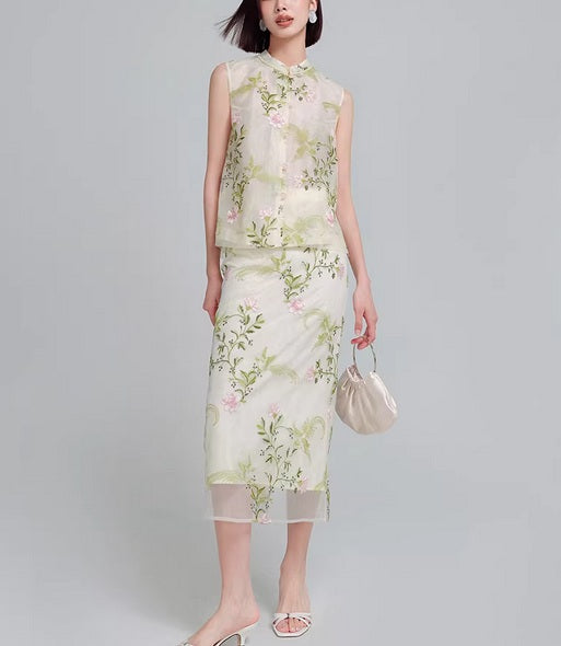 DR235305 Oriental Vest Top/Skirt {Pre-order}