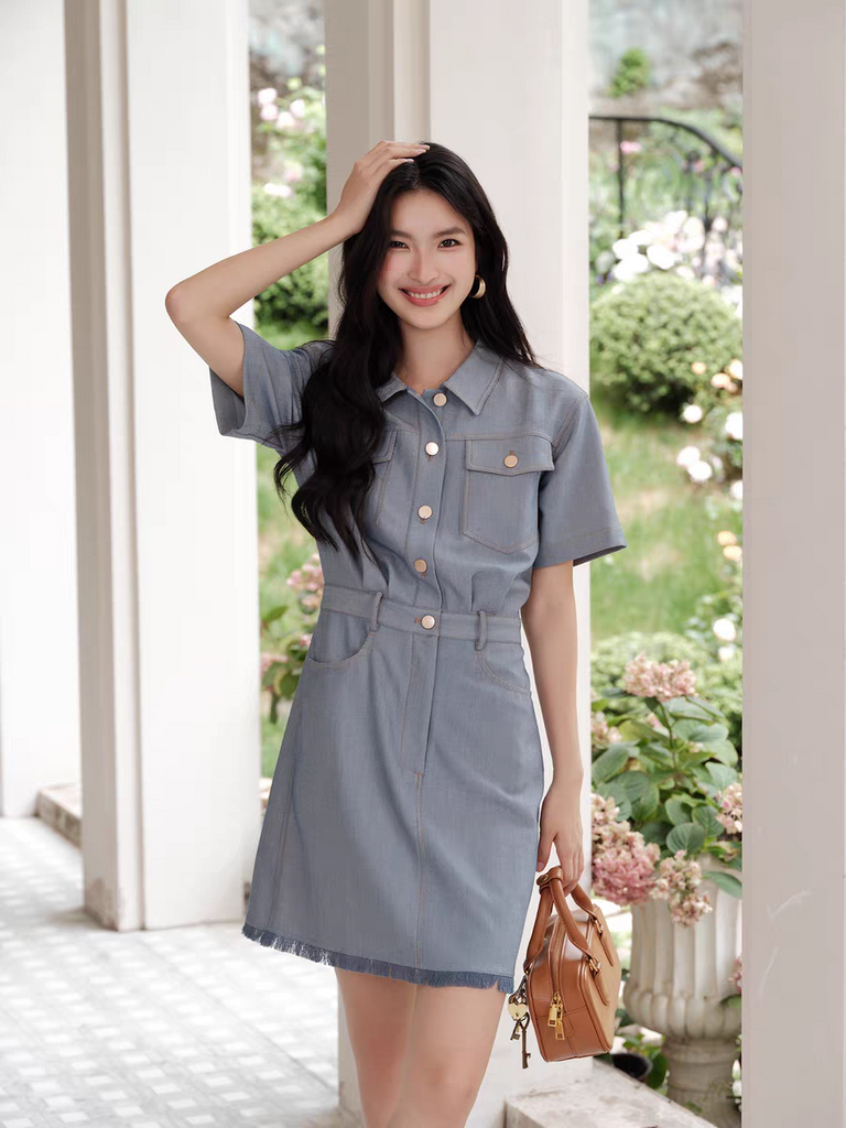 DR236020 Denim Dress/Pre-order